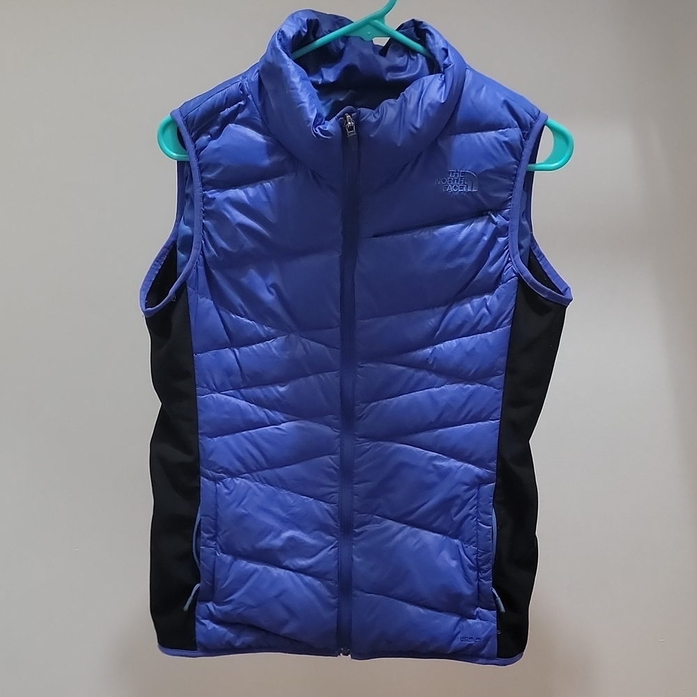 The North Face Womens Blue and Black Puffer Vest